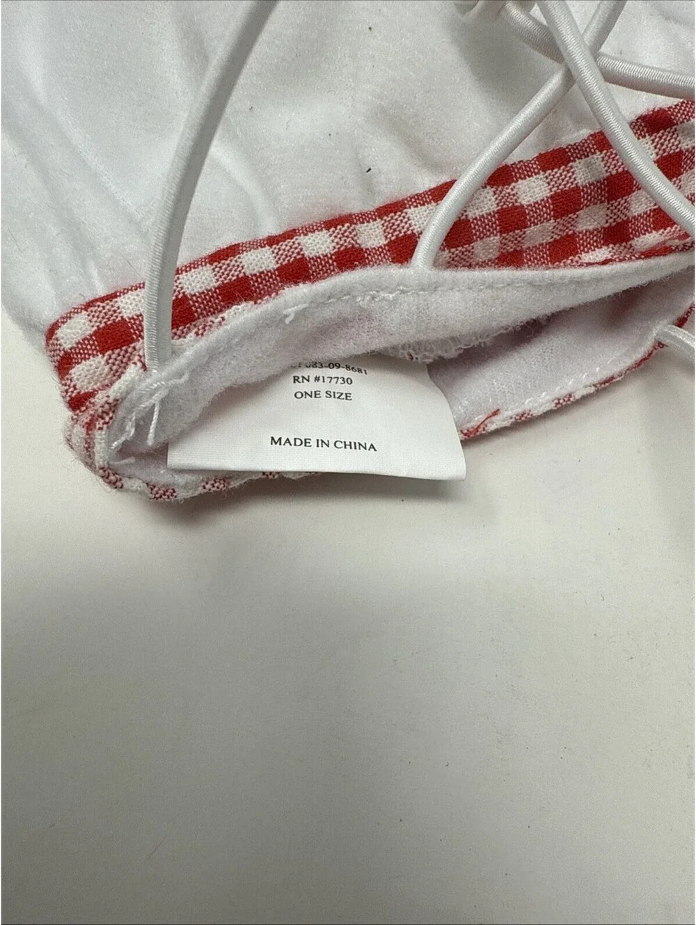 Hyde And Eek White And Red Plaid Pet Hat One Size
